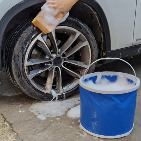 접이식 세차 바스켓 간편 휴대 손잡이 물통 바구니