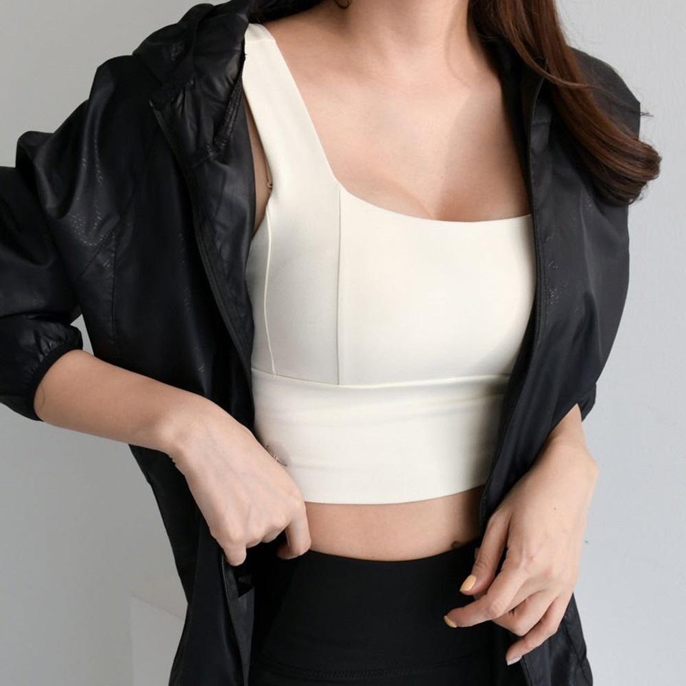 로라벨 시크 아노락 필라테스 복 요가 커버업 탑 옷 빅사이즈 운동복 티 바람막이 상의 - 상세 이미지 2