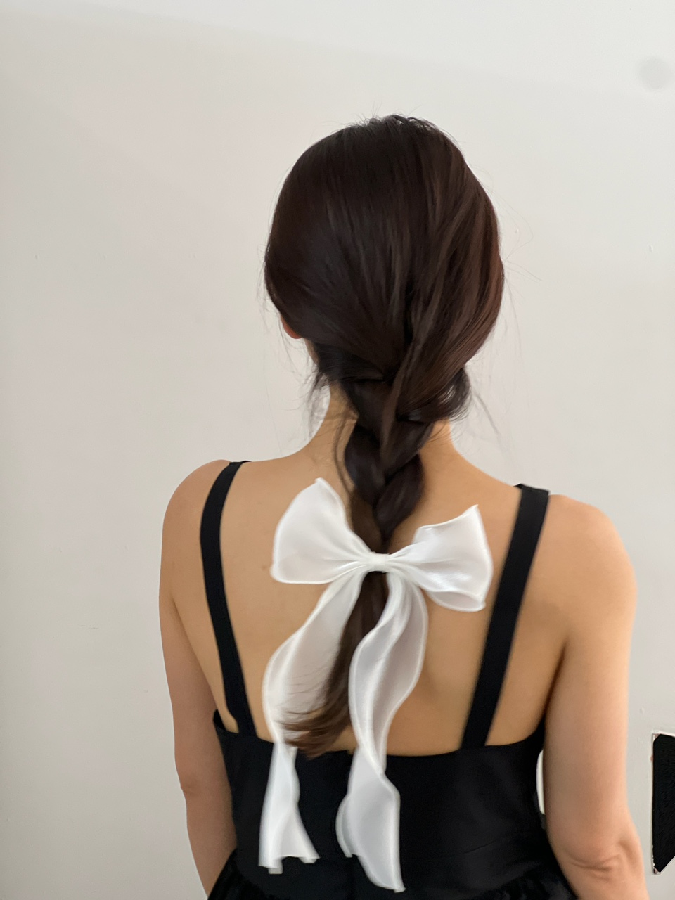 [러블리🎀] 롱 꼬리 샤이닝 왕리본 머리핀 오간자 골프리본핀 헤어끈 상세 이미지 8
