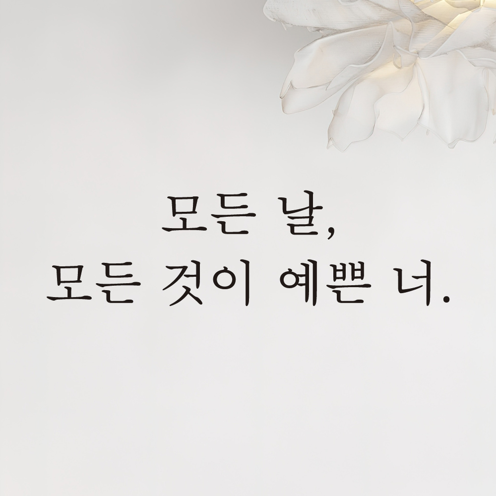레터링 포인트 스티커 매장 카페 모든 날 모든 것이 예쁜 너 L-075S검정 - 상품 이미지