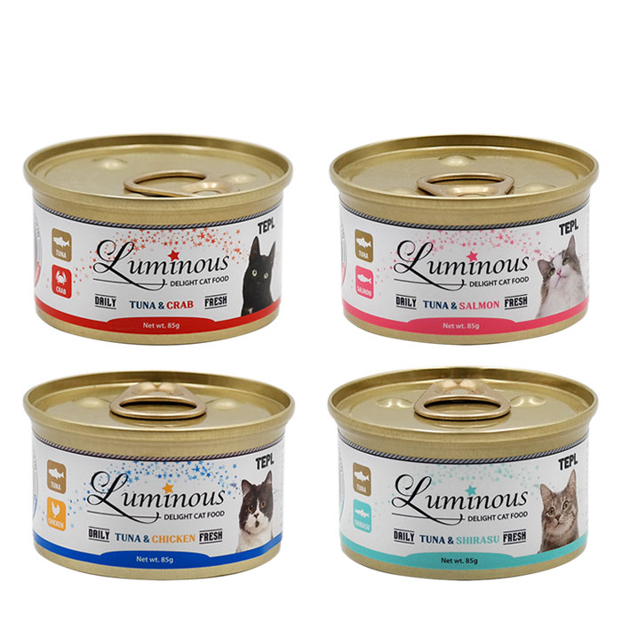 테플 루미너스 85g 참치&치어 육수타입 럭셔리 고양이캔