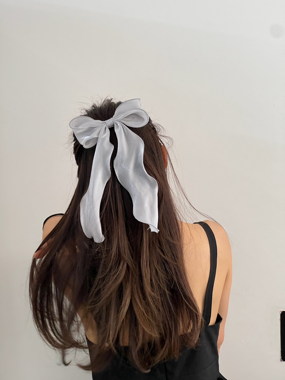 [러블리🎀] 롱 꼬리 샤이닝 왕리본 머리핀 오간자 골프리본핀 헤어끈 상세 이미지 26