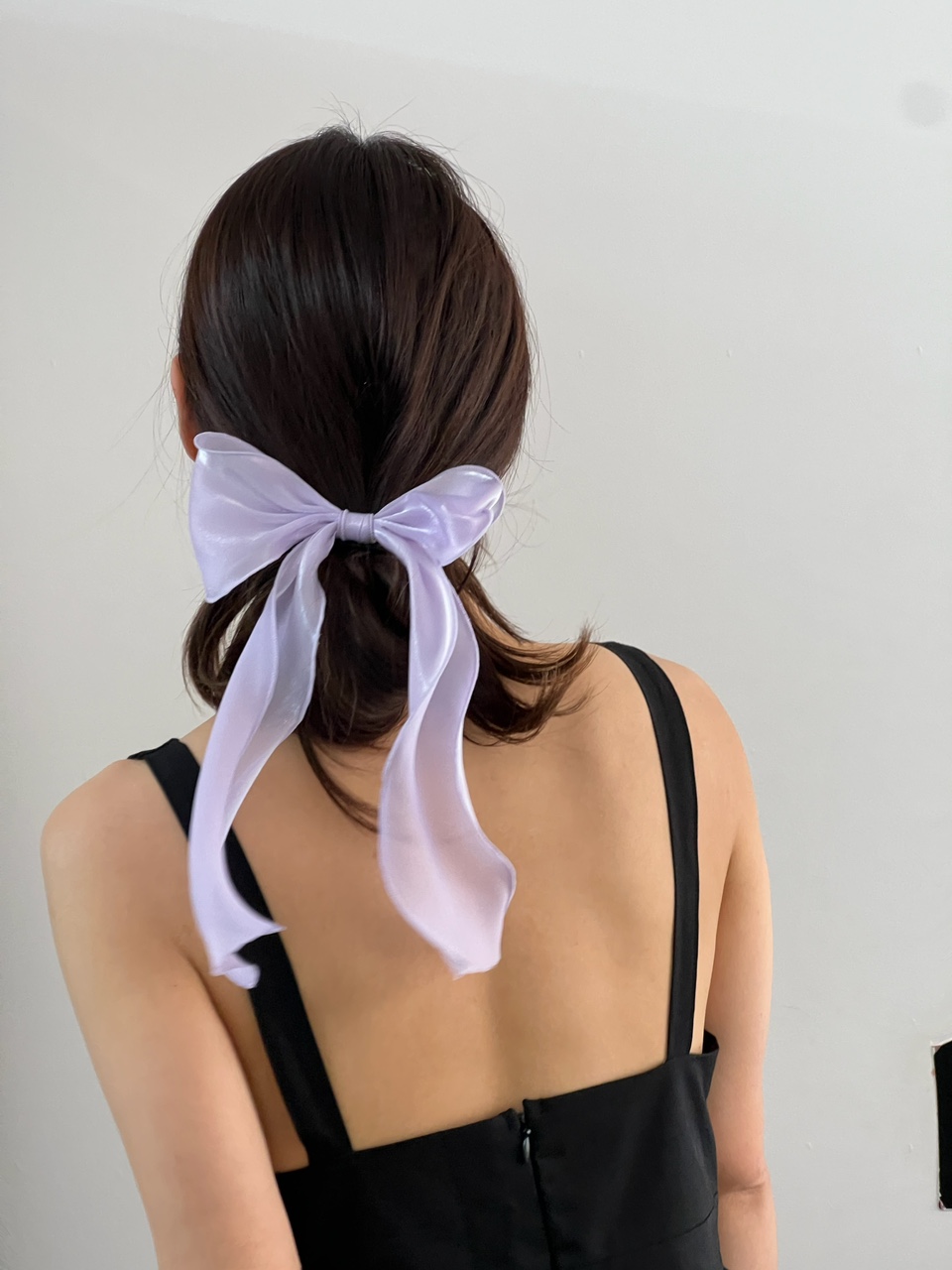[러블리🎀] 롱 꼬리 샤이닝 왕리본 머리핀 오간자 골프리본핀 헤어끈 상세 이미지 21