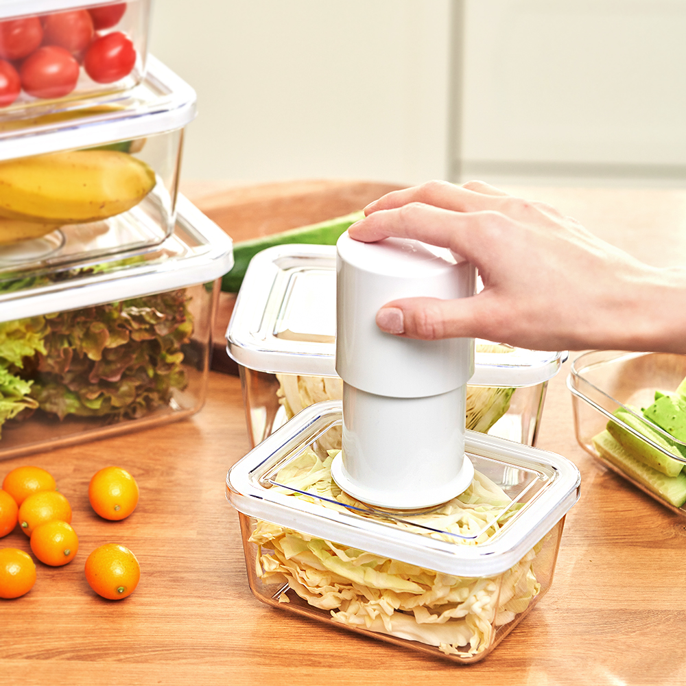 휴락 진공밀폐용기 펌프 전자레인지용기 반찬통 이유식용기 밀프랩 사각3호 제품 이미지