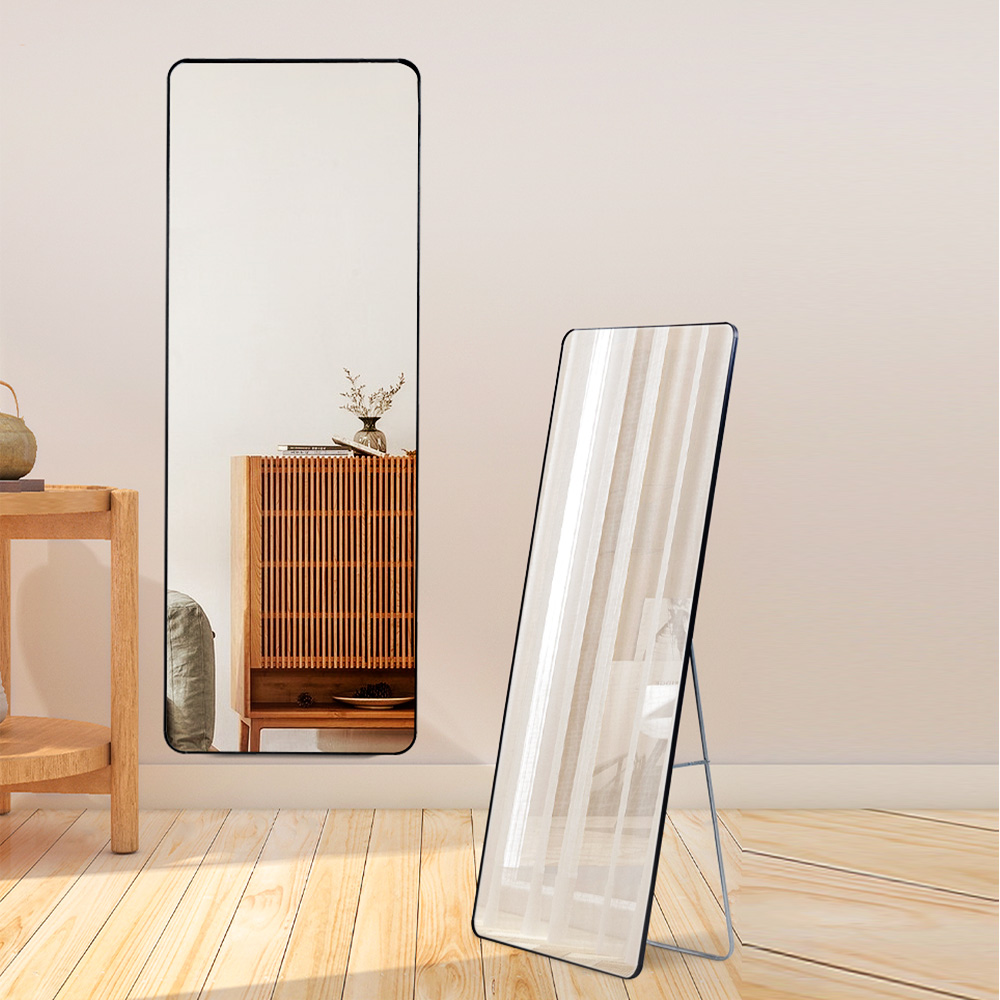 무타공마켓 슬림베젤 라운드 전신거울 400 스탠드 벽걸이 대형 인테리어 현관 거울