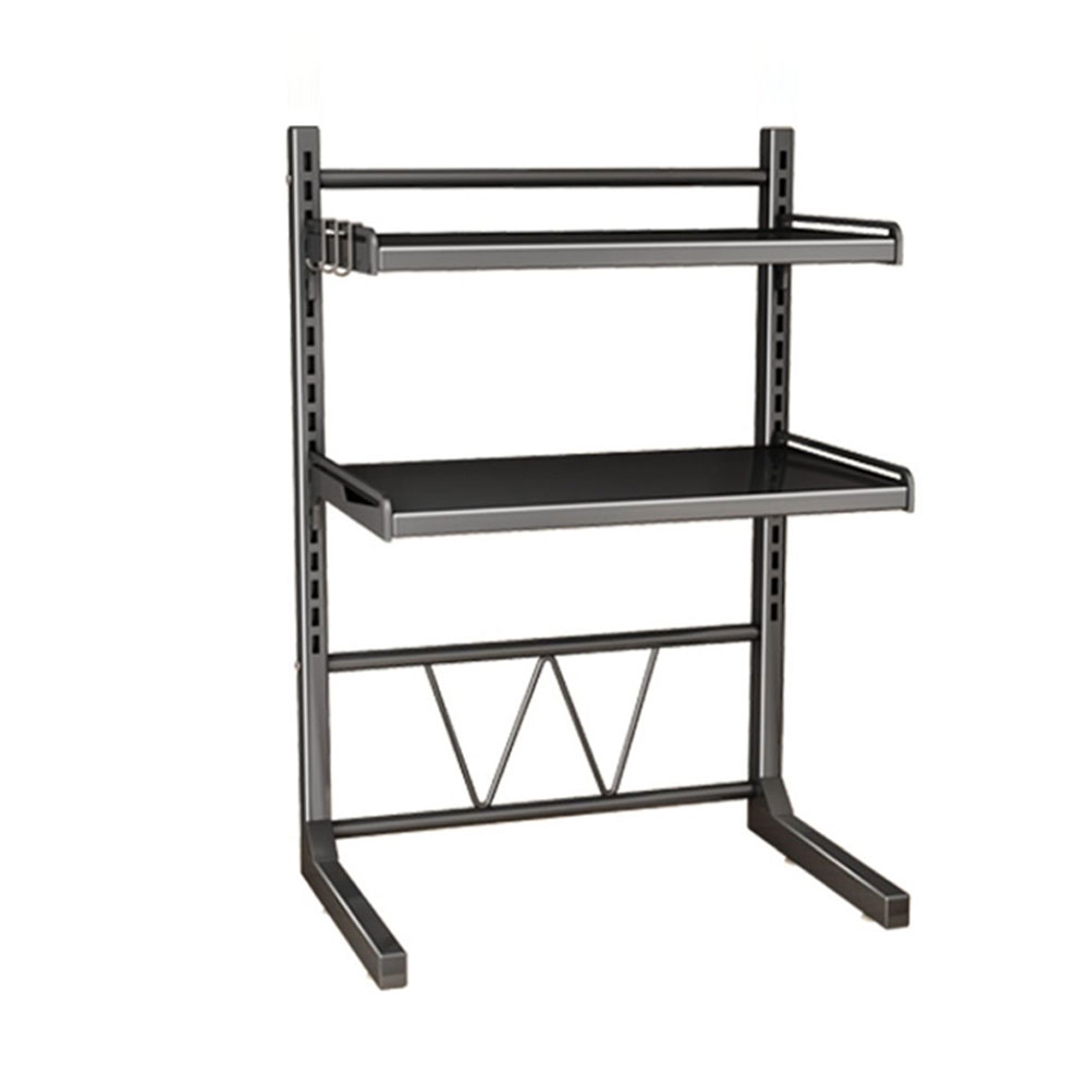 2세대 높이조절 전자레인지선반 2단 전자렌지 수납장 밥솥 선반 다이 받침대