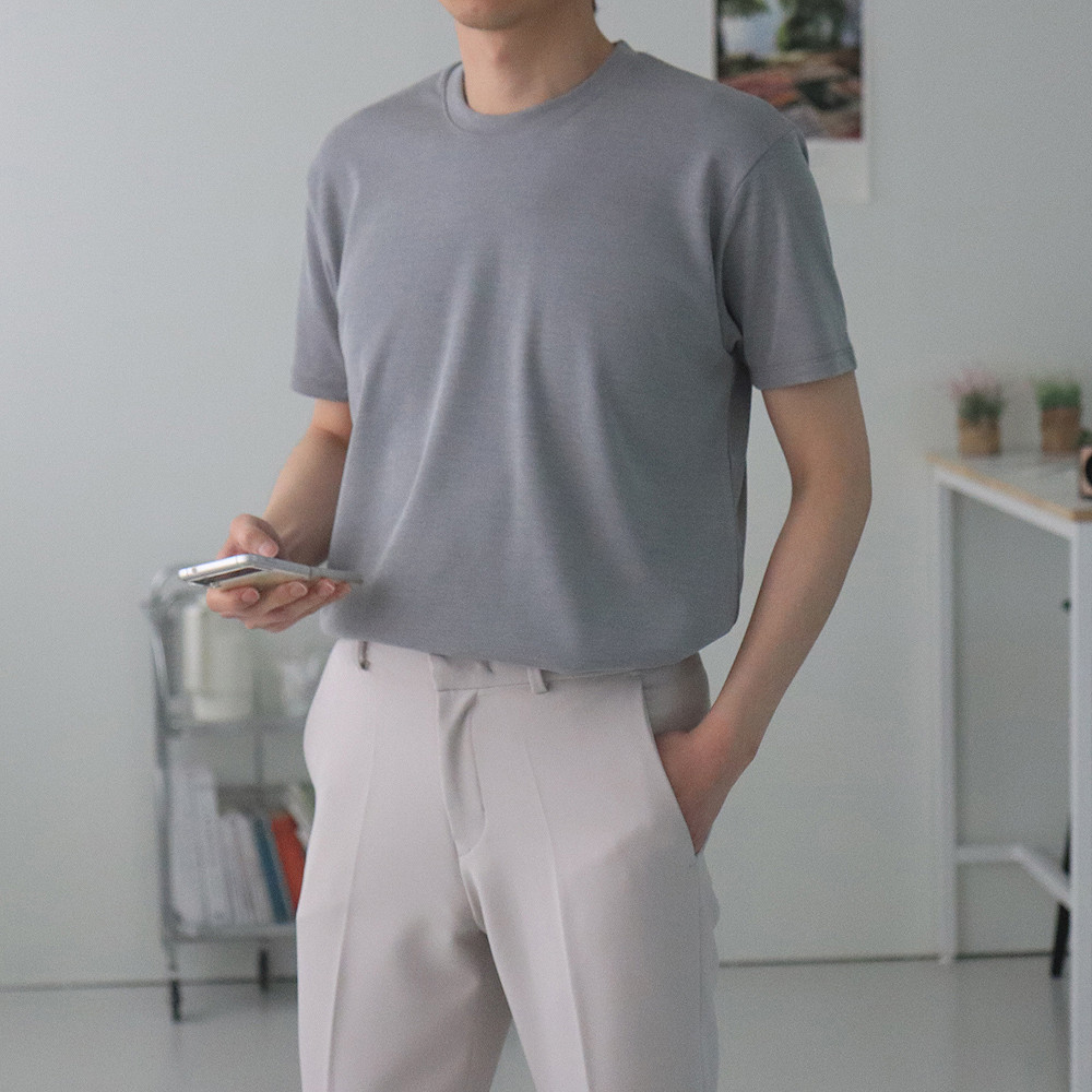 1+1 남자반팔티 아이스 머슬핏 반팔 이미지 4