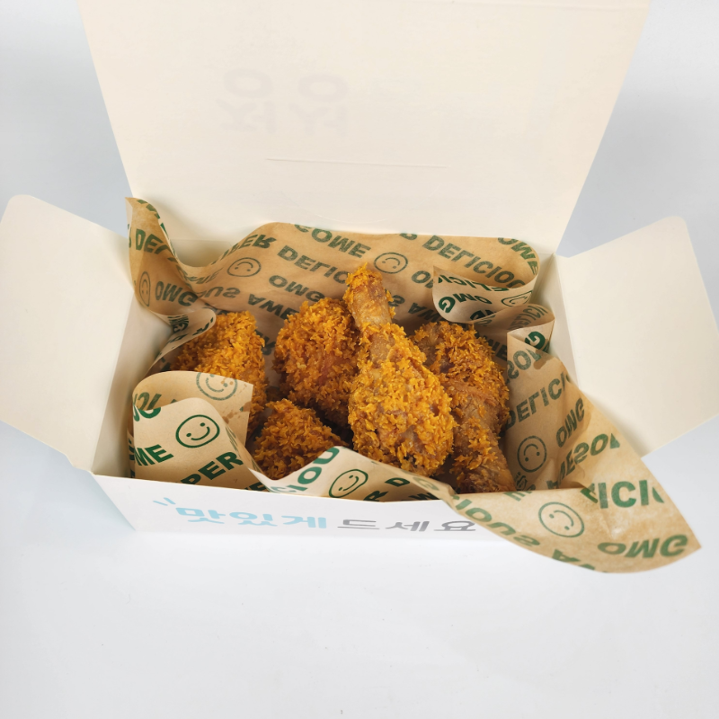 크라프트 코팅지 30x30cm 500매 유산지 노루지 식품지 햄버거포장지 PE코팅지 - 상세 이미지 5