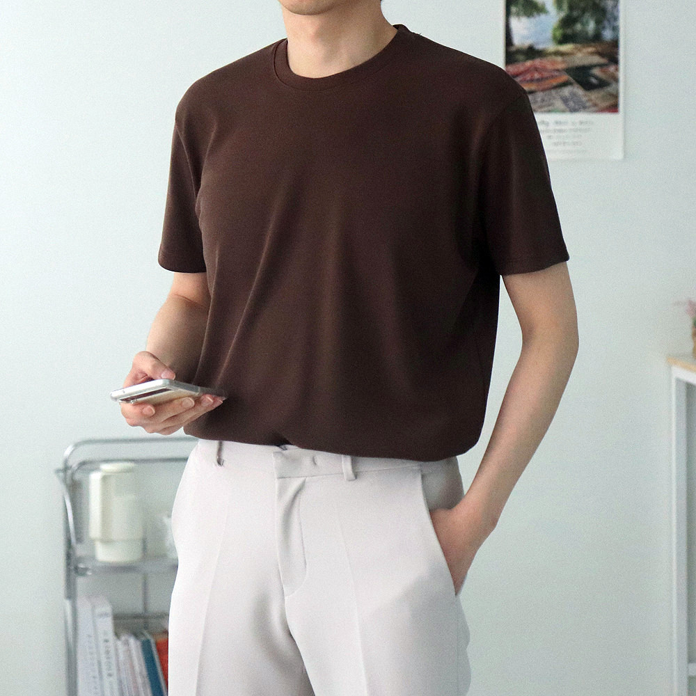 1+1 남자반팔티 아이스 머슬핏 반팔 이미지 2