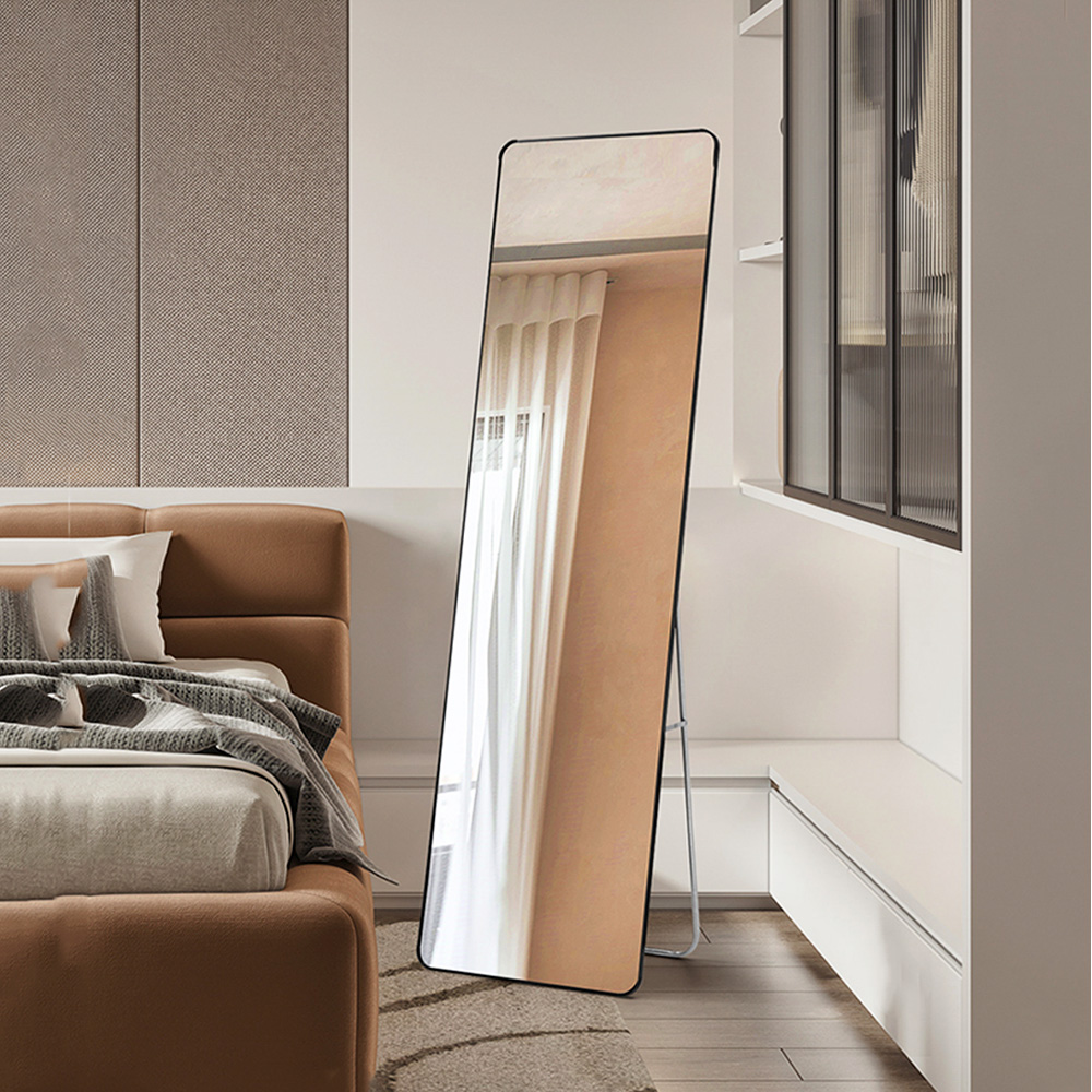 무타공마켓 슬림베젤 라운드 전신거울 400 스탠드 벽걸이 대형 인테리어 현관 거울