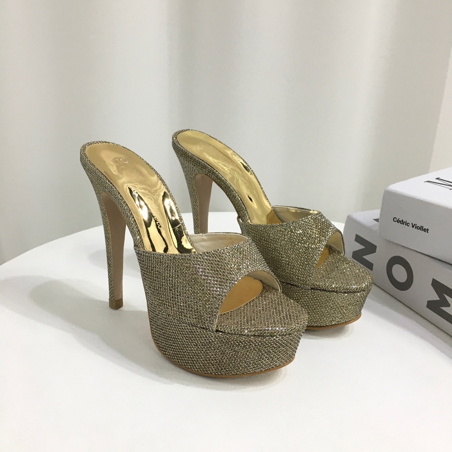 [당일배송/국산수제화] 샤이니 토오픈 가보시 뮬 슬리퍼 샌들힐 13cm 상세 이미지 22