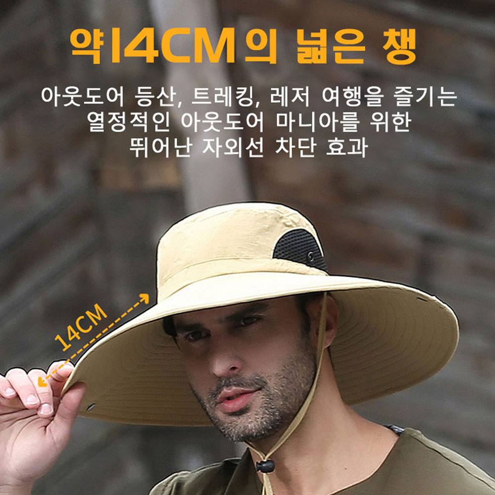 남자 여름 햇빛가리개 등산 버킷햇 부니햇 사하라캡 모자 이미지 6
