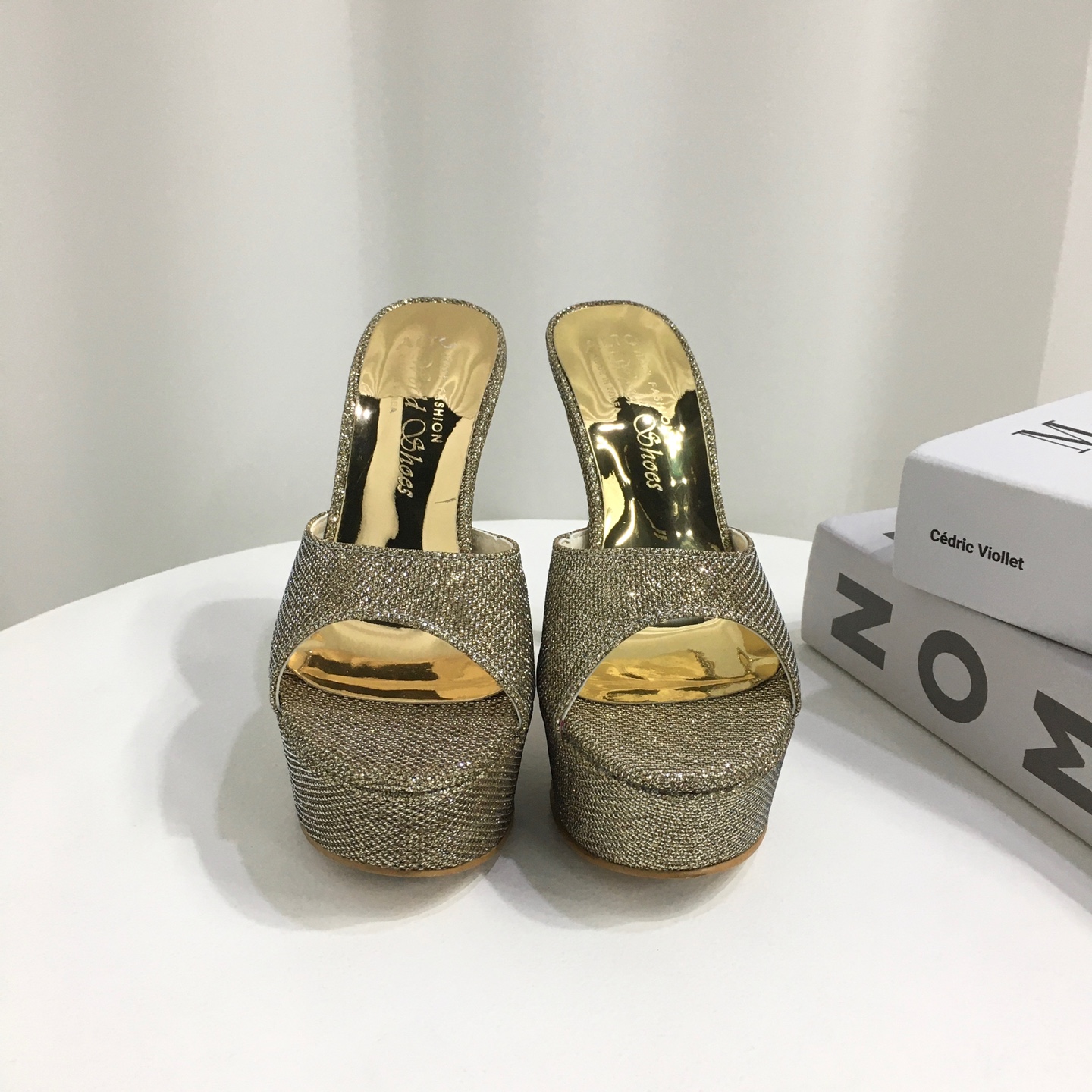 [당일배송/국산수제화] 샤이니 토오픈 가보시 뮬 슬리퍼 샌들힐 13cm 상세 이미지 21