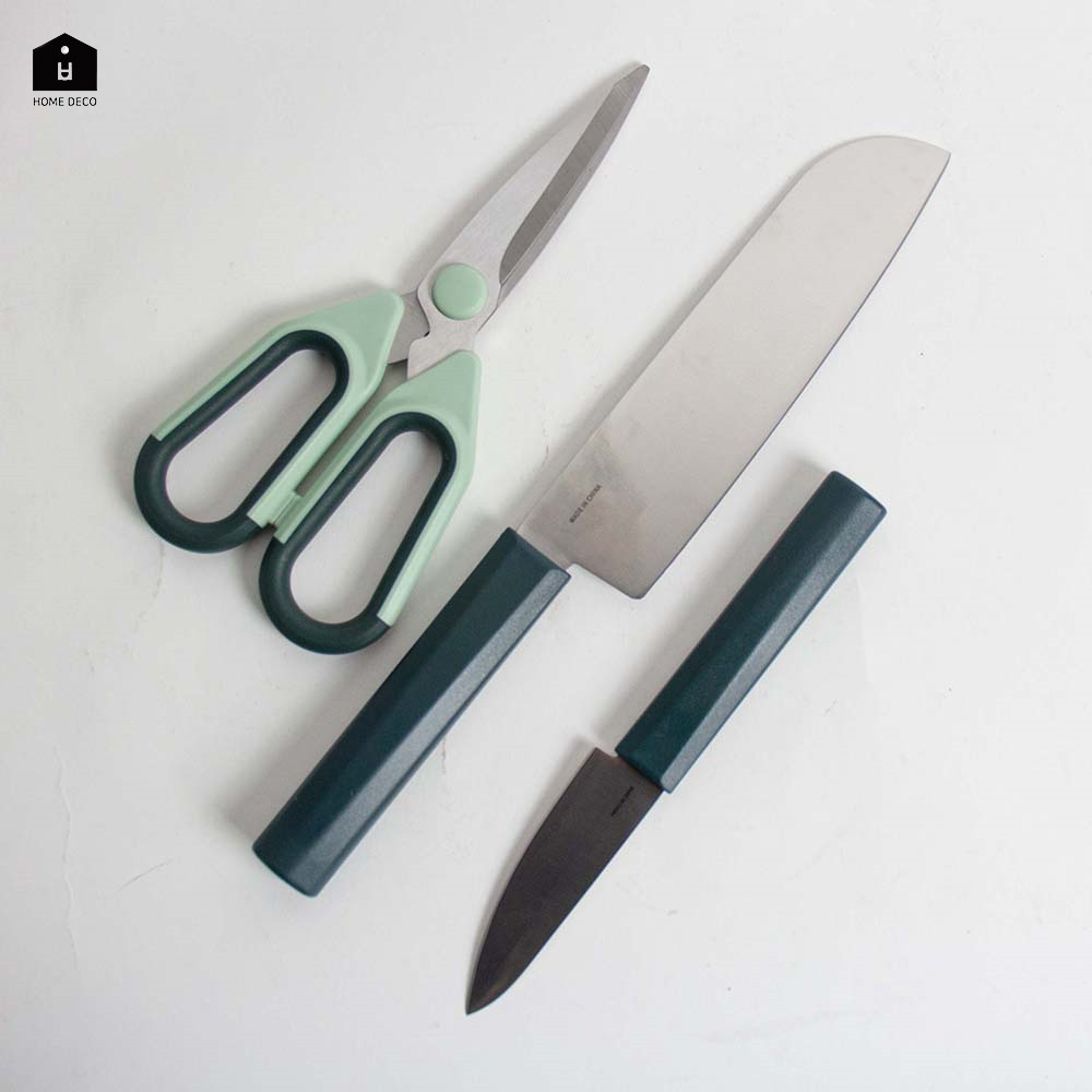 UH 프리미엄 주방 칼세트 3종 식도 과도 다용도가위 - 상품 이미지