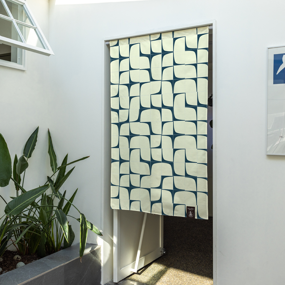 원세븐나인 도어커튼 레트로 타일 S 가림막커튼 가리개