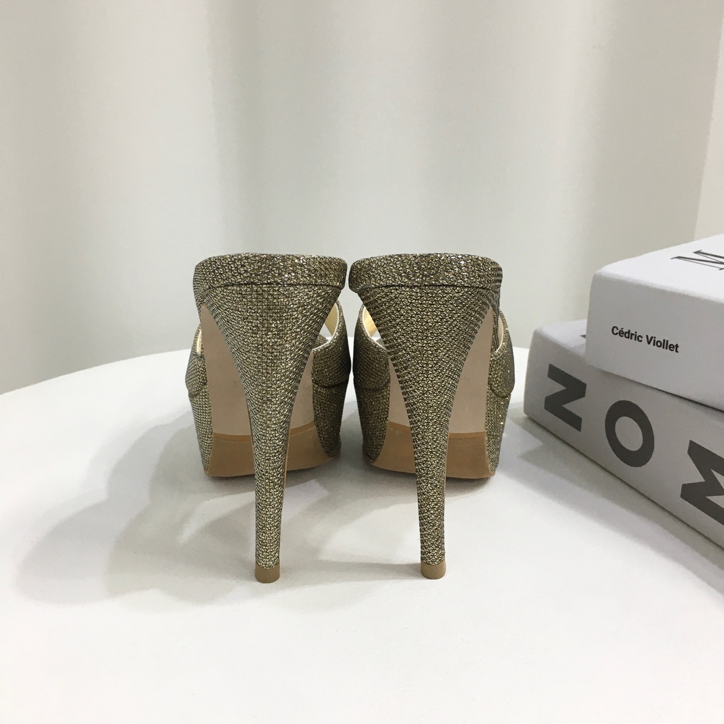 [당일배송/국산수제화] 샤이니 토오픈 가보시 뮬 슬리퍼 샌들힐 13cm 상세 이미지 24