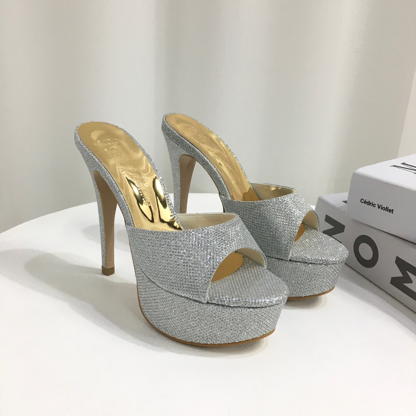 [당일배송/국산수제화] 샤이니 토오픈 가보시 뮬 슬리퍼 샌들힐 13cm 상세 이미지 14