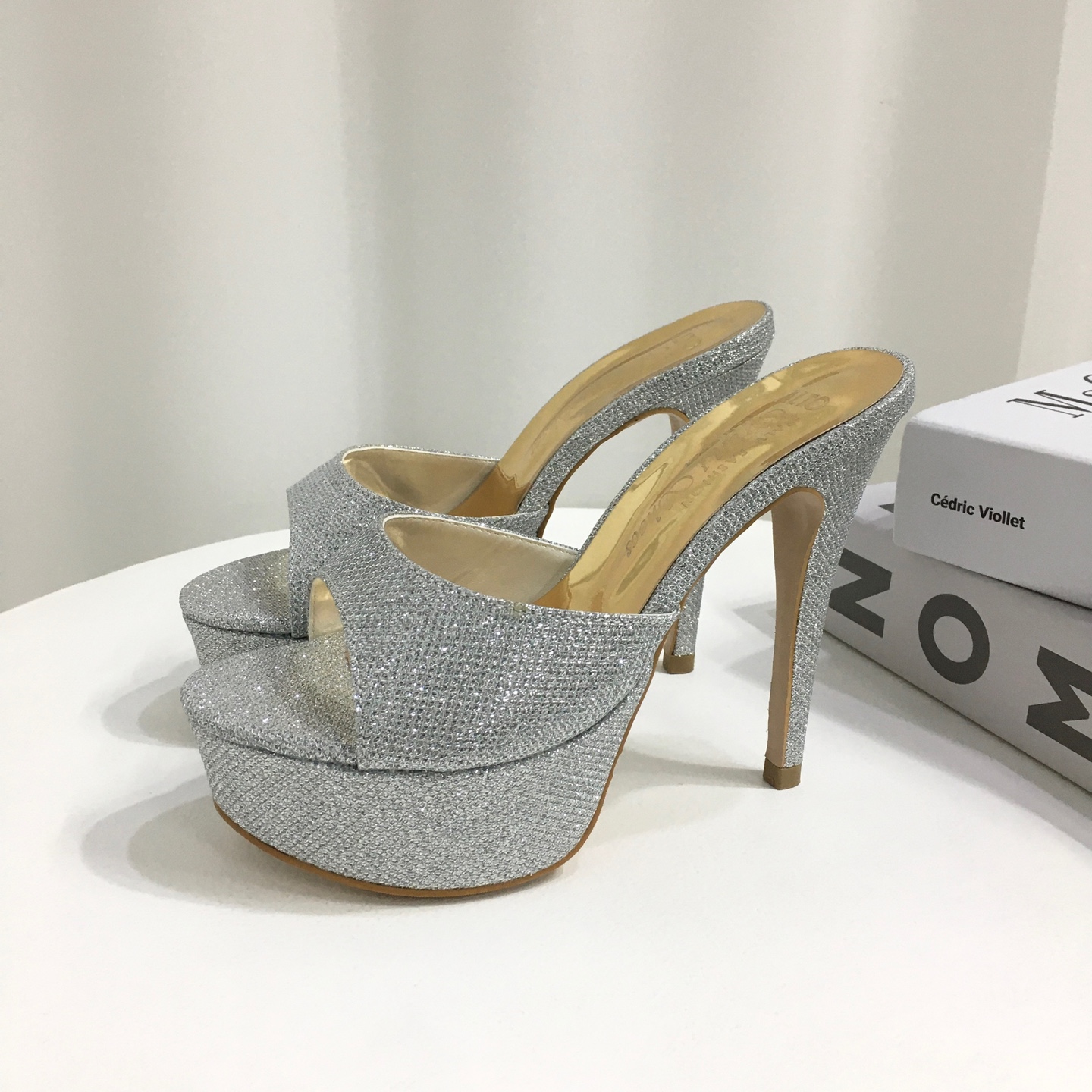 [당일배송/국산수제화] 샤이니 토오픈 가보시 뮬 슬리퍼 샌들힐 13cm 상세 이미지 15