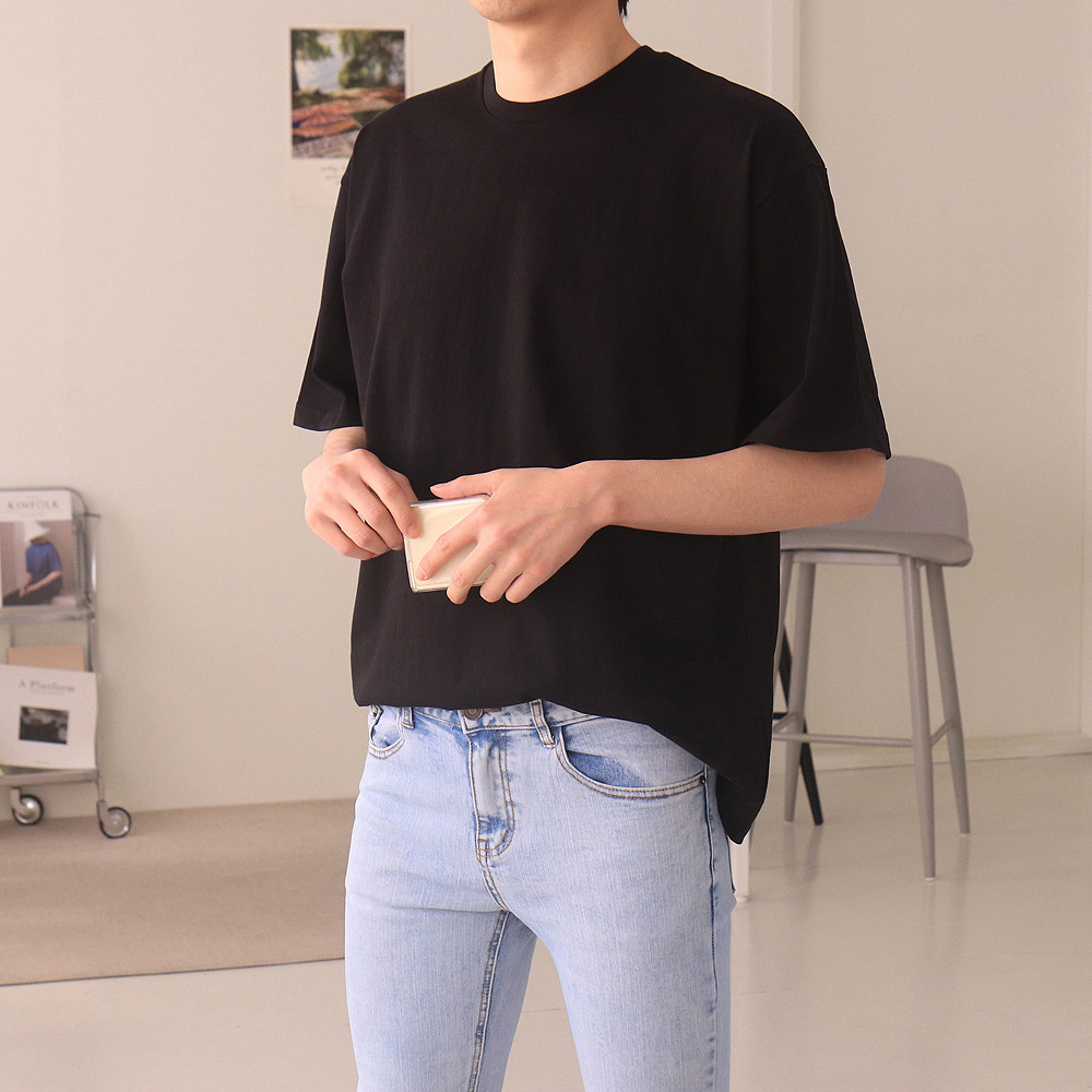 남자반팔티 이너 레이어드 커플 반팔티 이미지 2