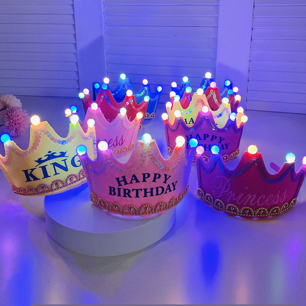 LED 왕관 생일 파티 머리띠 - 메인 이미지