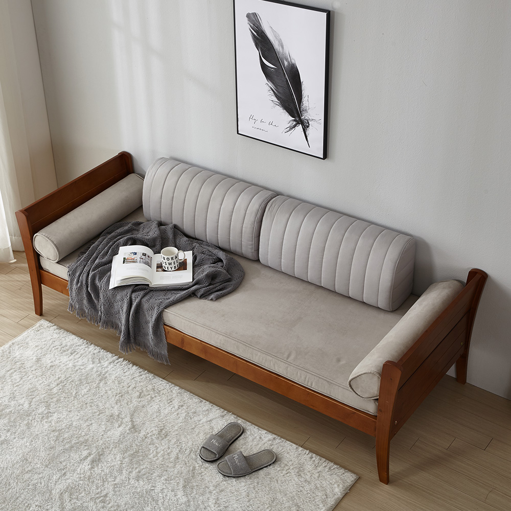 스코나 어그린 아쿠아텍스 패브릭 원목 벤치 소파베드 침대