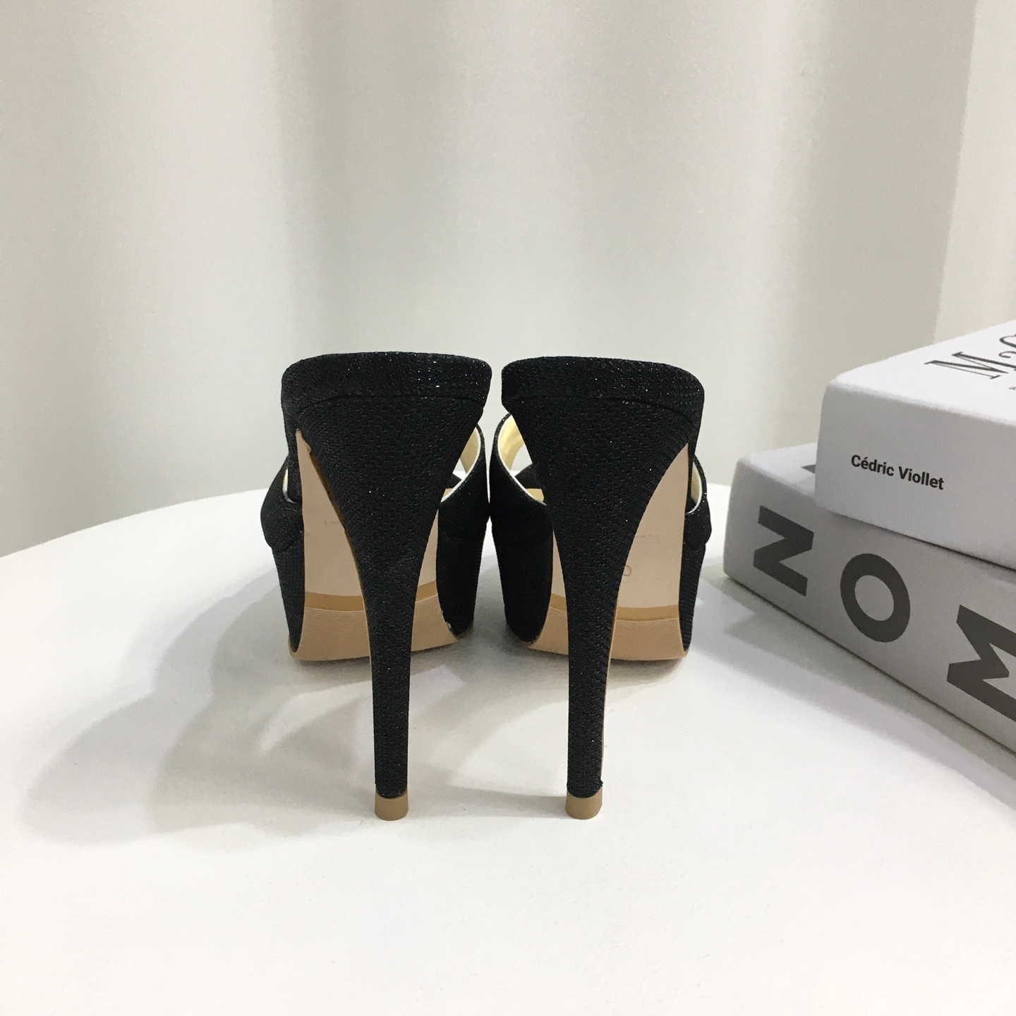 [당일배송/국산수제화] 샤이니 토오픈 가보시 뮬 슬리퍼 샌들힐 13cm 상세 이미지 32