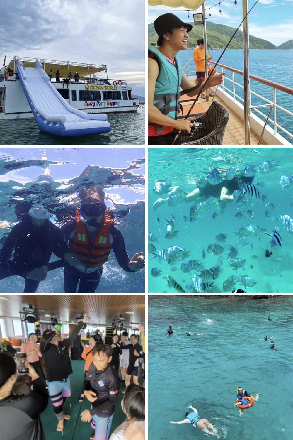 나트랑 크레이지파티 호핑투어 스노쿨링 요트투어