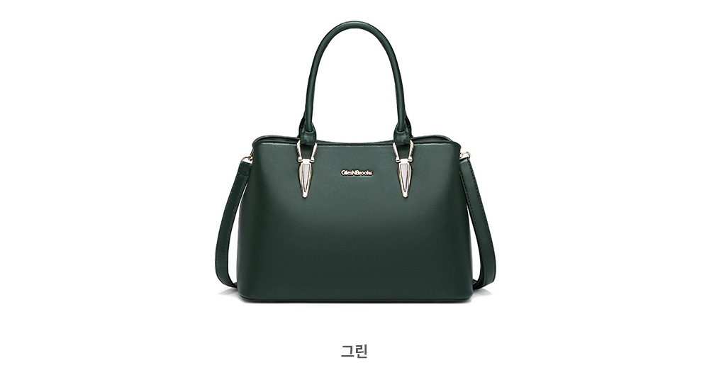 고급스러운 가죽 핸드백 엄마 여친 가방선물 손잡이가방 정장 캐주얼 심플한 토트 크로스백 - 상세 이미지 4