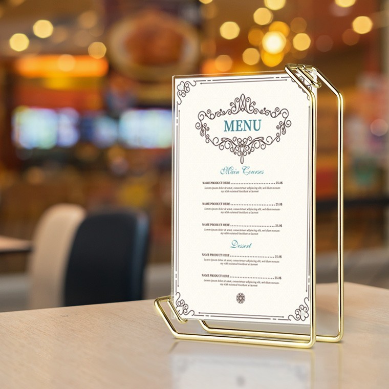 카페메뉴판디자인 클립보드제작 미용실테이블 투명 술집식당 탁상액자