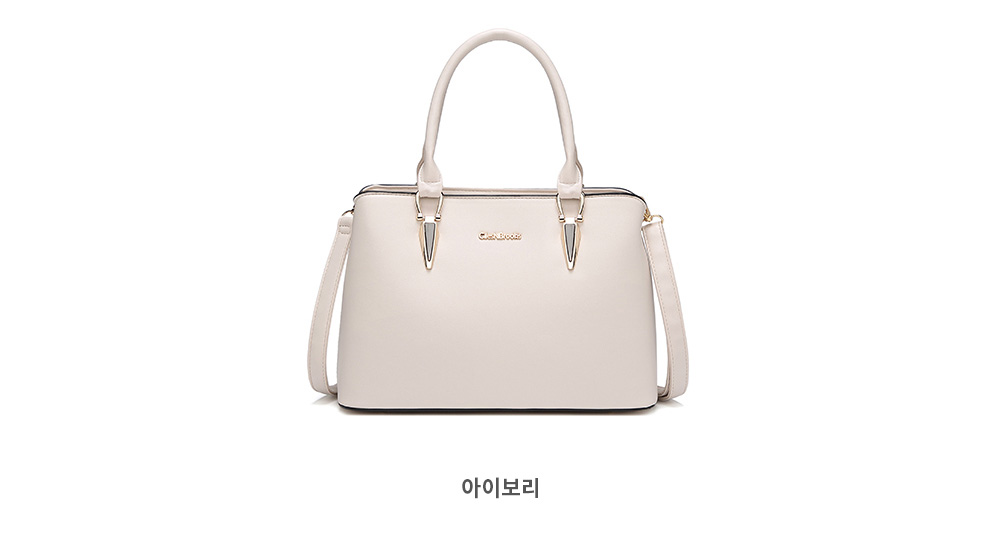 고급스러운 가죽 핸드백 엄마 여친 가방선물 손잡이가방 정장 캐주얼 심플한 토트 크로스백 - 상세 이미지 2