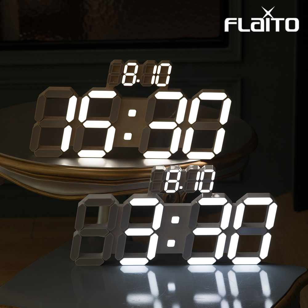 플라이토 데이즈 3D LED 벽걸이 시계 38cm - 상품 이미지