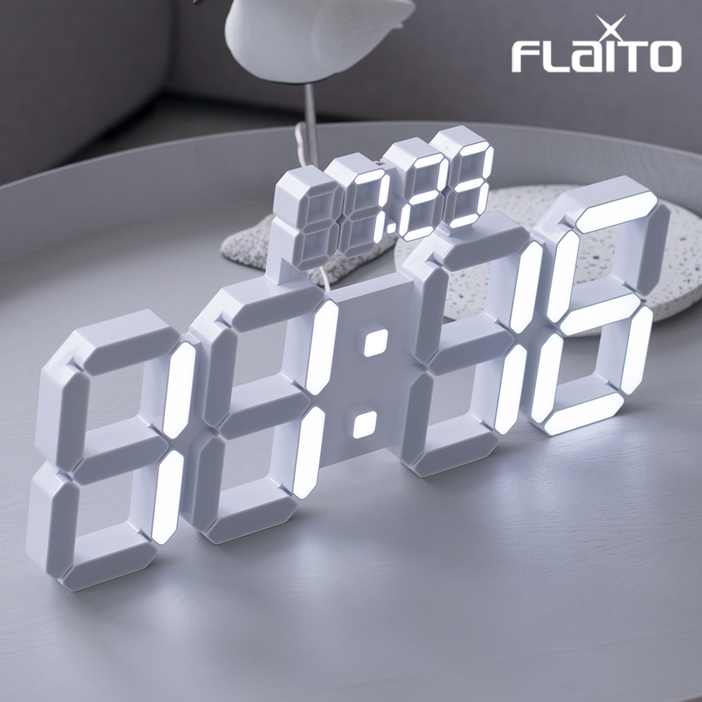 플라이토 데이즈 3D LED 벽걸이 시계 38cm - 상세 이미지 2