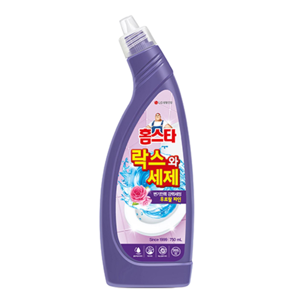 홈스타 락스와 세제 후로랄 파인 750ml 타일 줄눈 사이 변기 틈새 곰팡이 제거 화장실 욕실 청소 락스 - 상품 이미지
