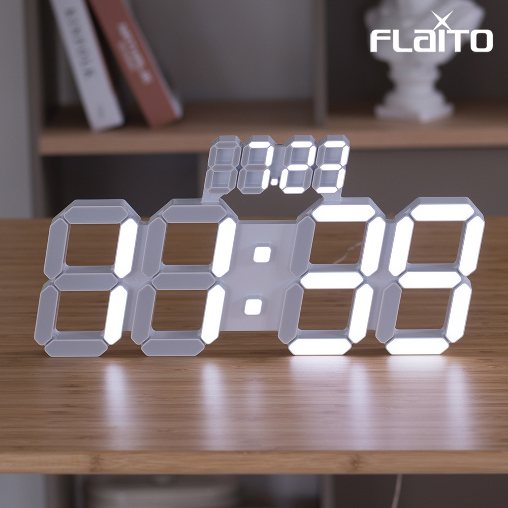 플라이토 데이즈 3D LED 벽걸이 시계 38cm 이미지 6