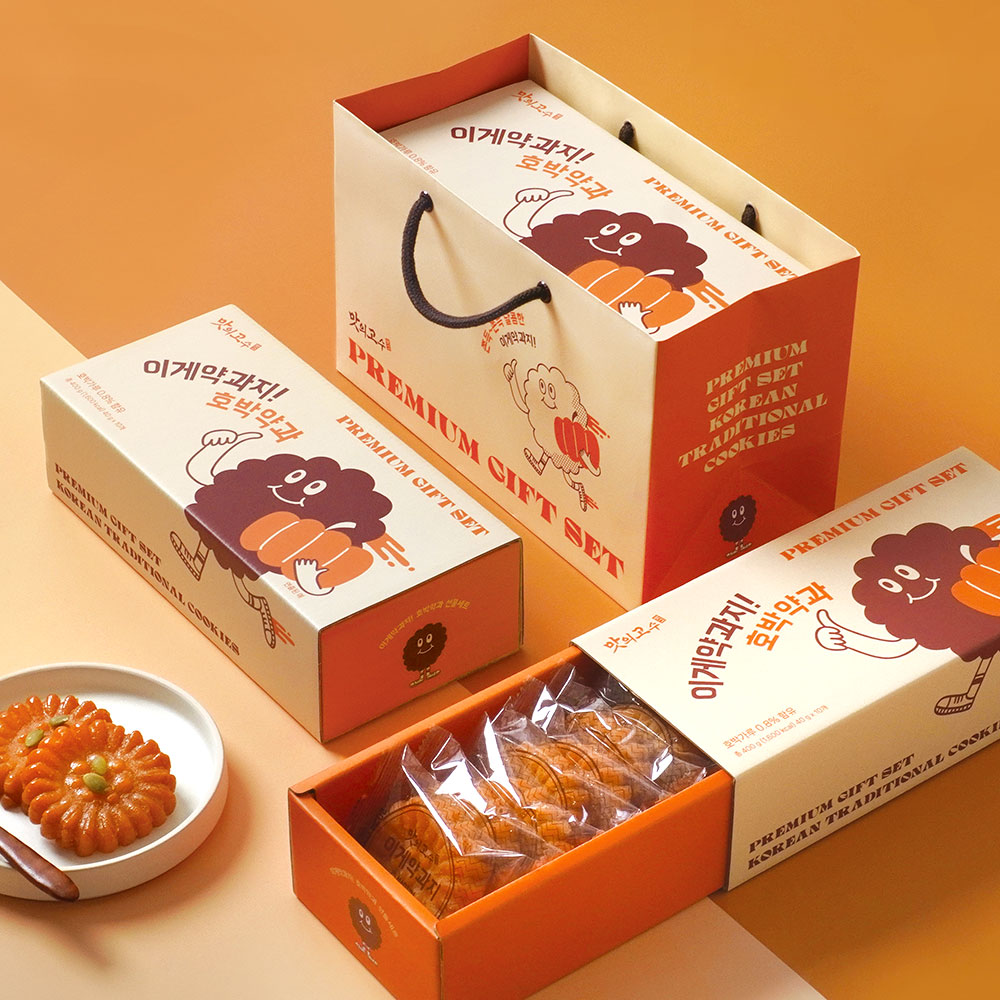 이게약과지 장인 호박 약과 추석선물세트 쇼핑백 못난이 한과