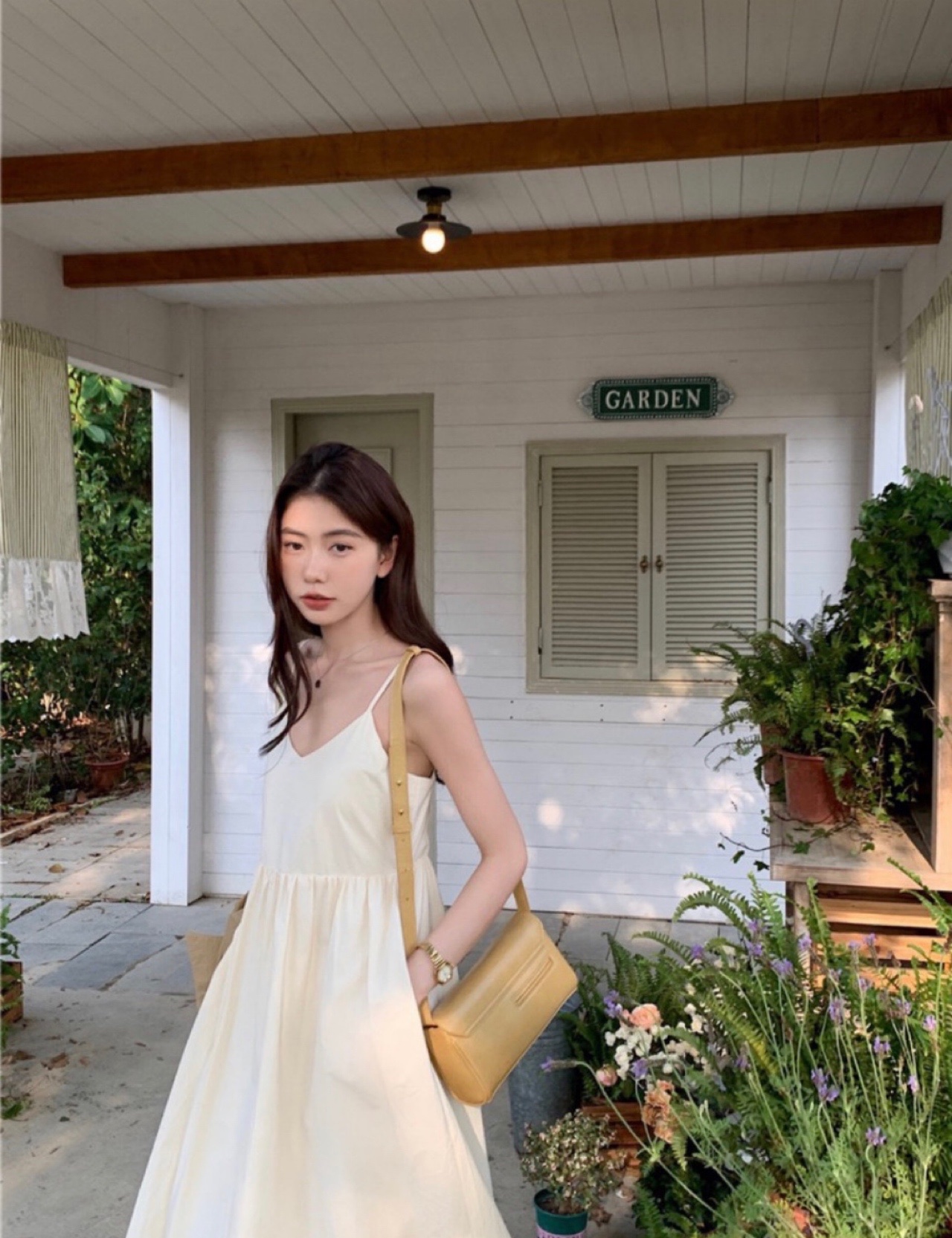 조엔 여름 브이넥 뷔스티에 슬립 플레어 A라인 코튼 데일리 여자 루즈핏 셔링 나시 롱 원피스 - 상품 이미지