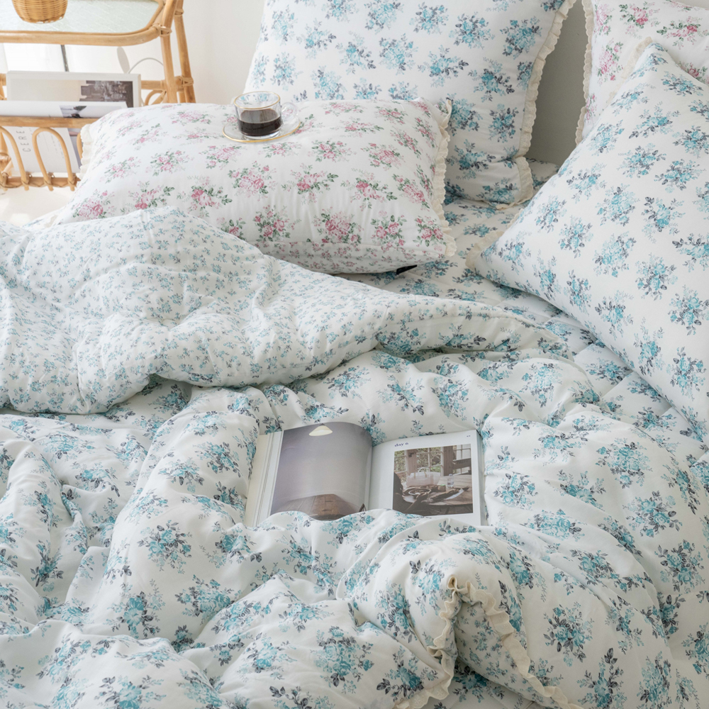 모달이불 송화침장 샬롯 봄가을 플라워패턴 차렵이불