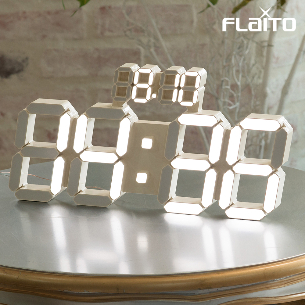 플라이토 데이즈 3D LED 벽걸이 시계 38cm - 상세 이미지 4