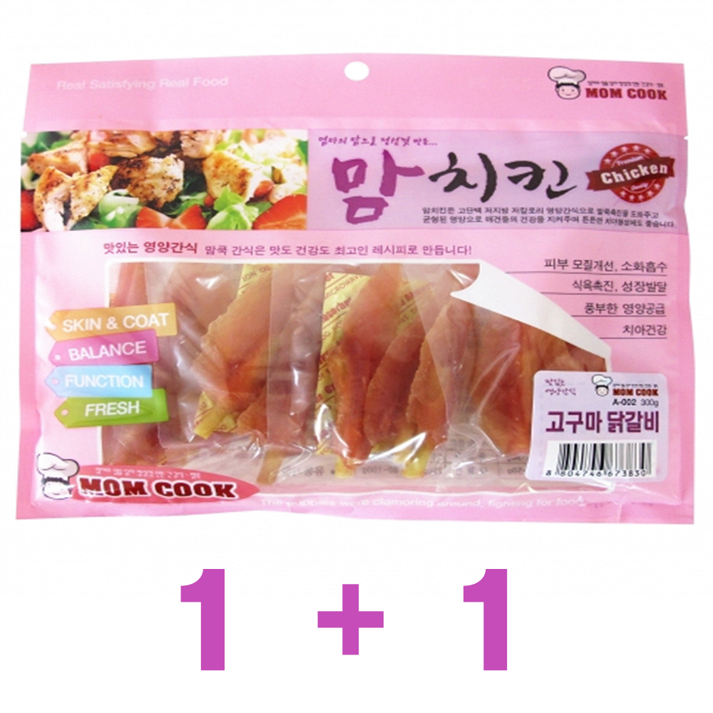 [1+1]맘쿡 치킨 고구마닭갈비 300g 강아지간식 : 부부 펫