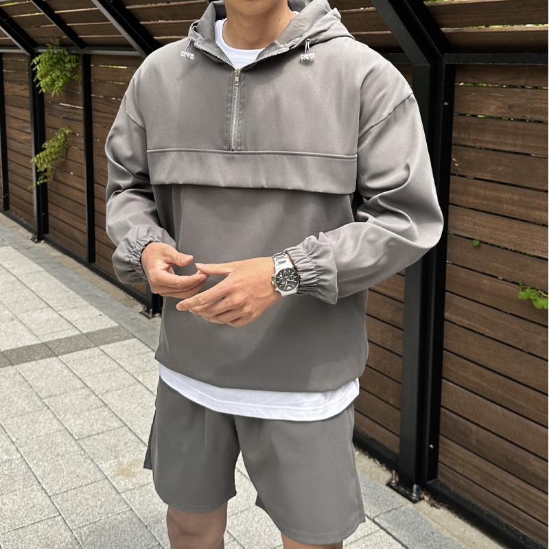 남자 에이로드 여름 반팔 후드 아노락 바람막이 빅사이즈 이미지 2