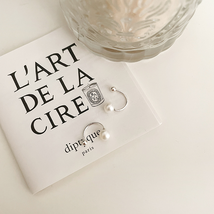 silver925 진주 링 귀찌 이어커프 귀 안뚫는 귀걸이 실버925 - 상세 이미지 2