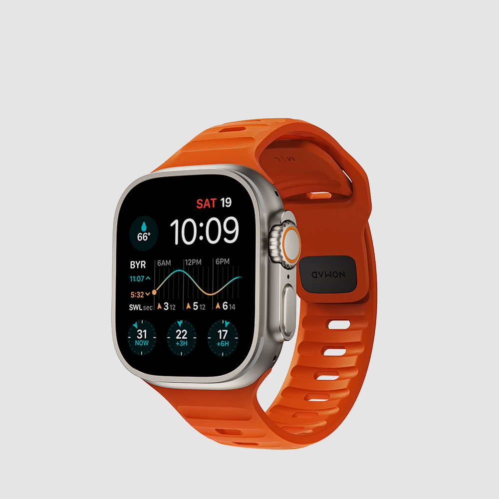 노마드 애플워치 스포츠 스트랩 - 울트라 오렌지 / 여름 운동 44 45 46 mm