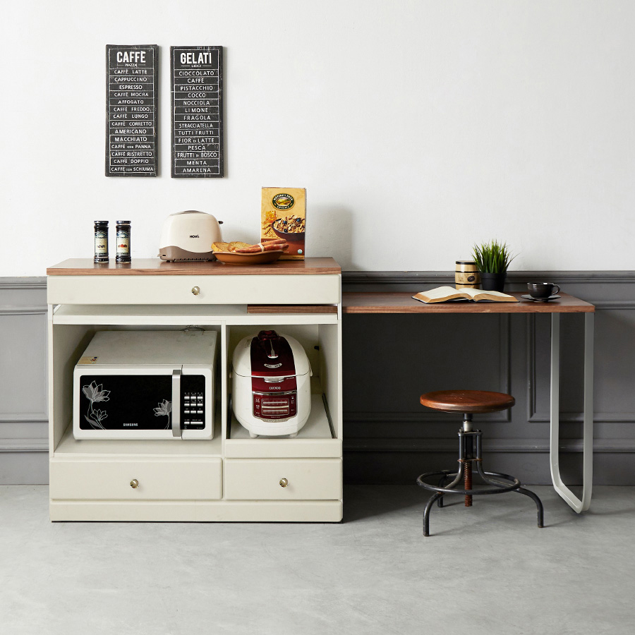 이노센트 올리브 주방 오픈형 수납 홈바 확장형 아일랜드 식탁 i101058