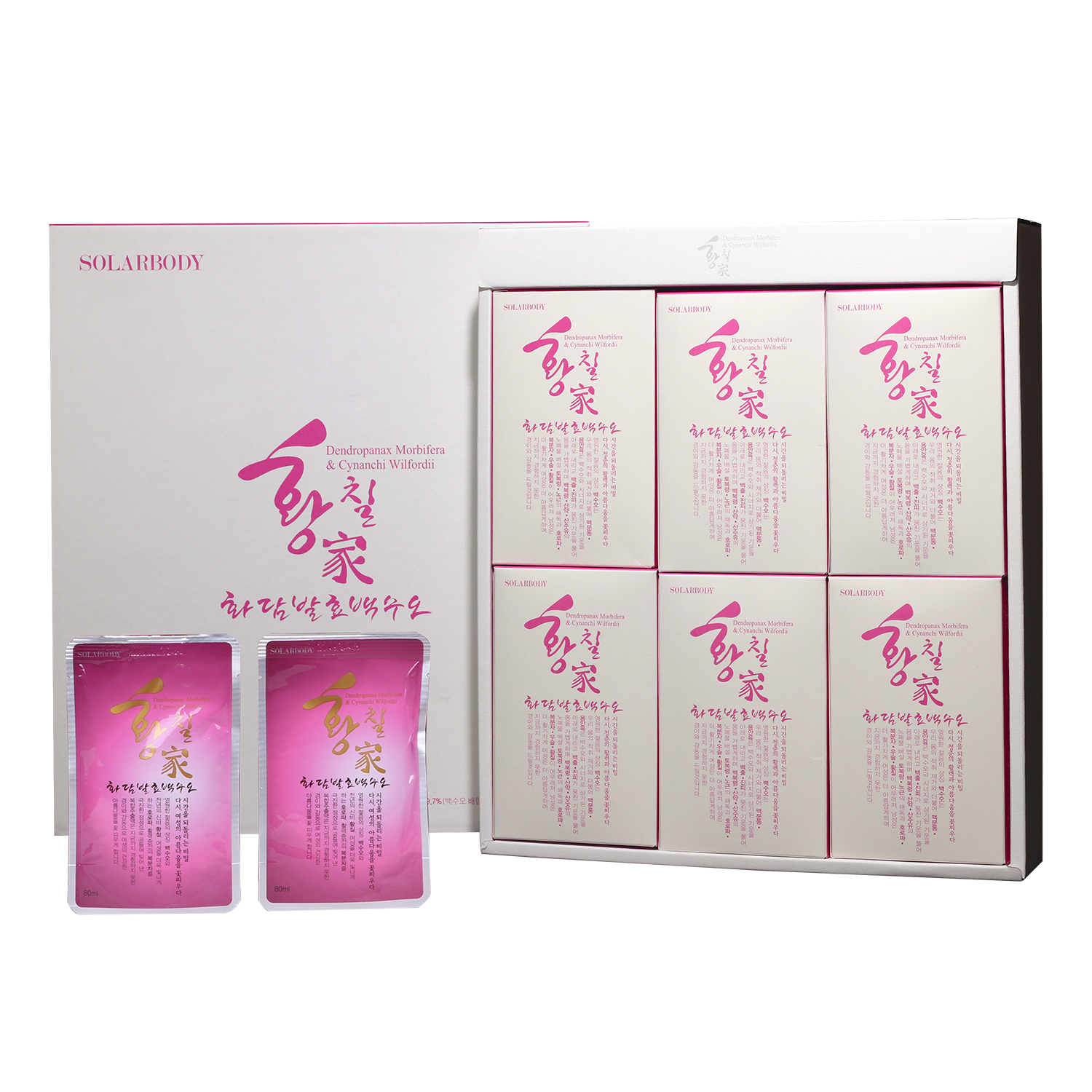 황칠가 화담 발효 백수오 진액 국내산 백수오 자연발효 액상차 80ml×30포 안전성검사완료 - 상품 이미지