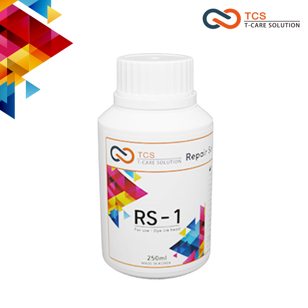 TCS 프린터 헤드세정액 RS-1 염료 안료 헤드청소 헤드수리 노즐청소 250ml - 상품 이미지