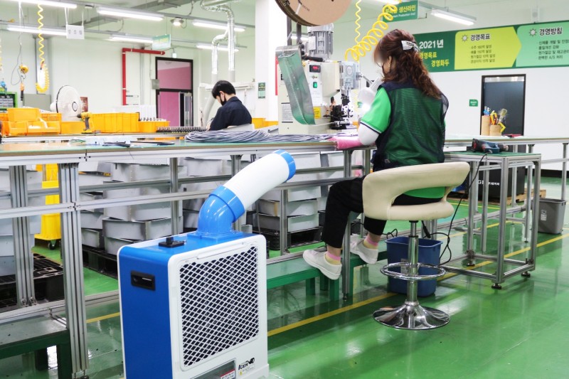 코끼리미니에어컨 주방 이동식에어컨 1구 업소용 이동형 산업용 공장 인도어골프장에어컨 - 상세 이미지 2