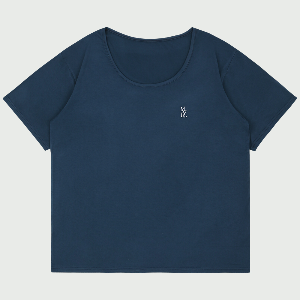 MAVRK(매버릭), (박세현 선수 착용) MVR 로고 와이드 U넥 머슬핏 티셔츠 (5COLORS) 이미지 4