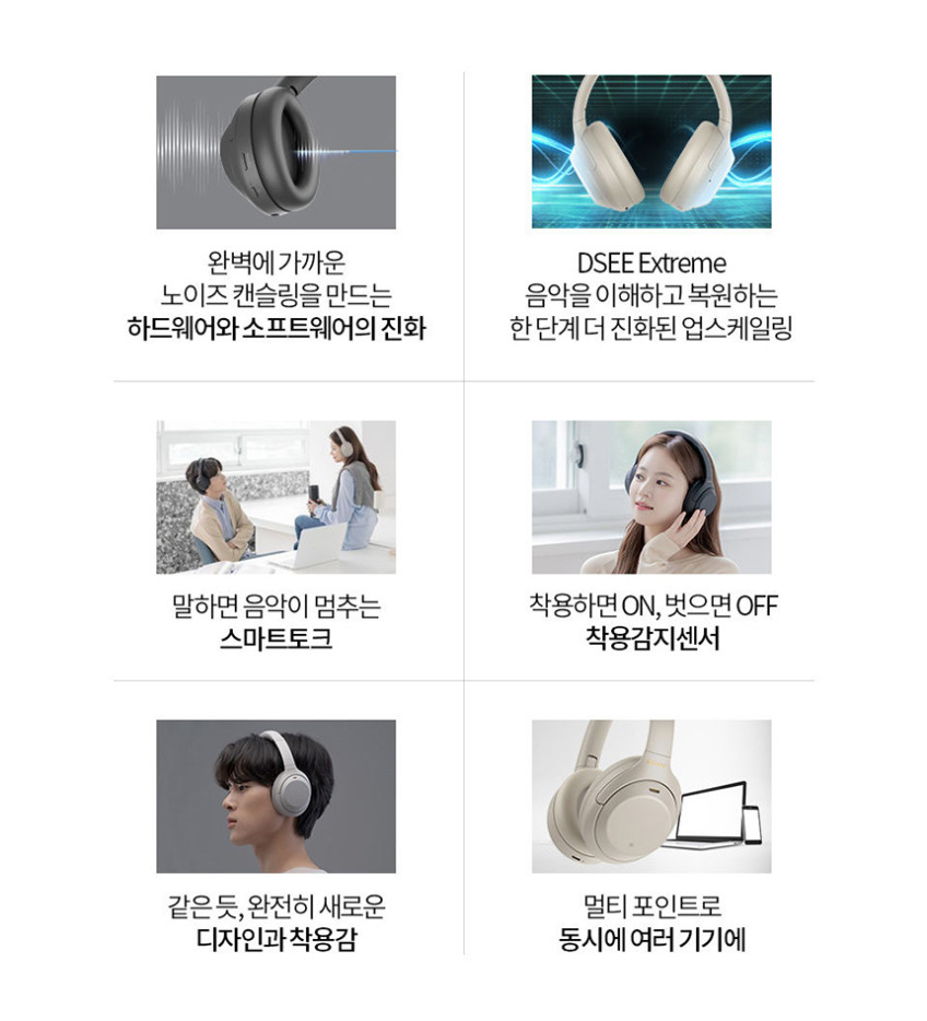 소니 WH-1000XM4 노이즈캔슬링 블루투스 무선 헤드폰 판매처 상세 정보 이미지 4