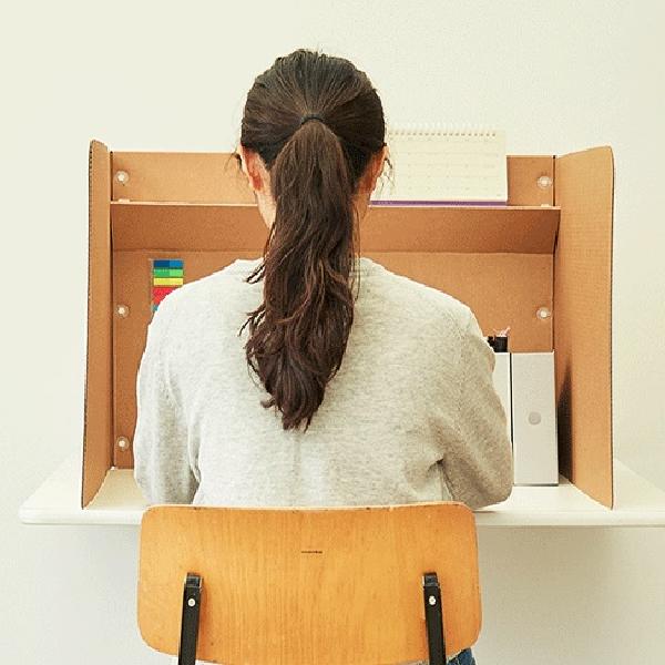 상단 독서실칸막이 책상 공부 독서실가림막 종이칸막이 파티션 - 메인 이미지