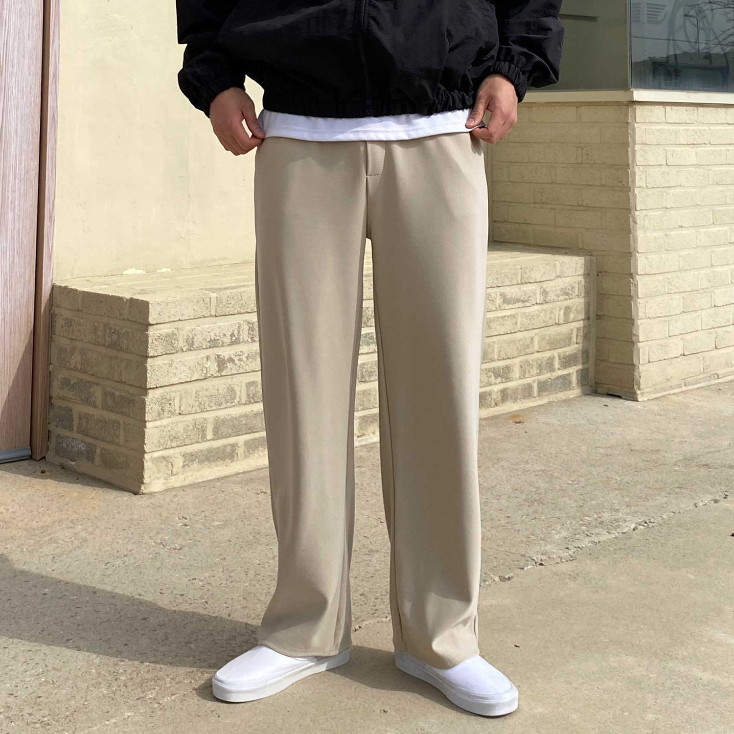 남자와이드팬츠 링클프리바지 구김없는바지 - 상세 이미지 4